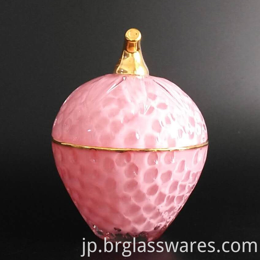 Strawberry Glass Candle Jar Cheap Price 5
